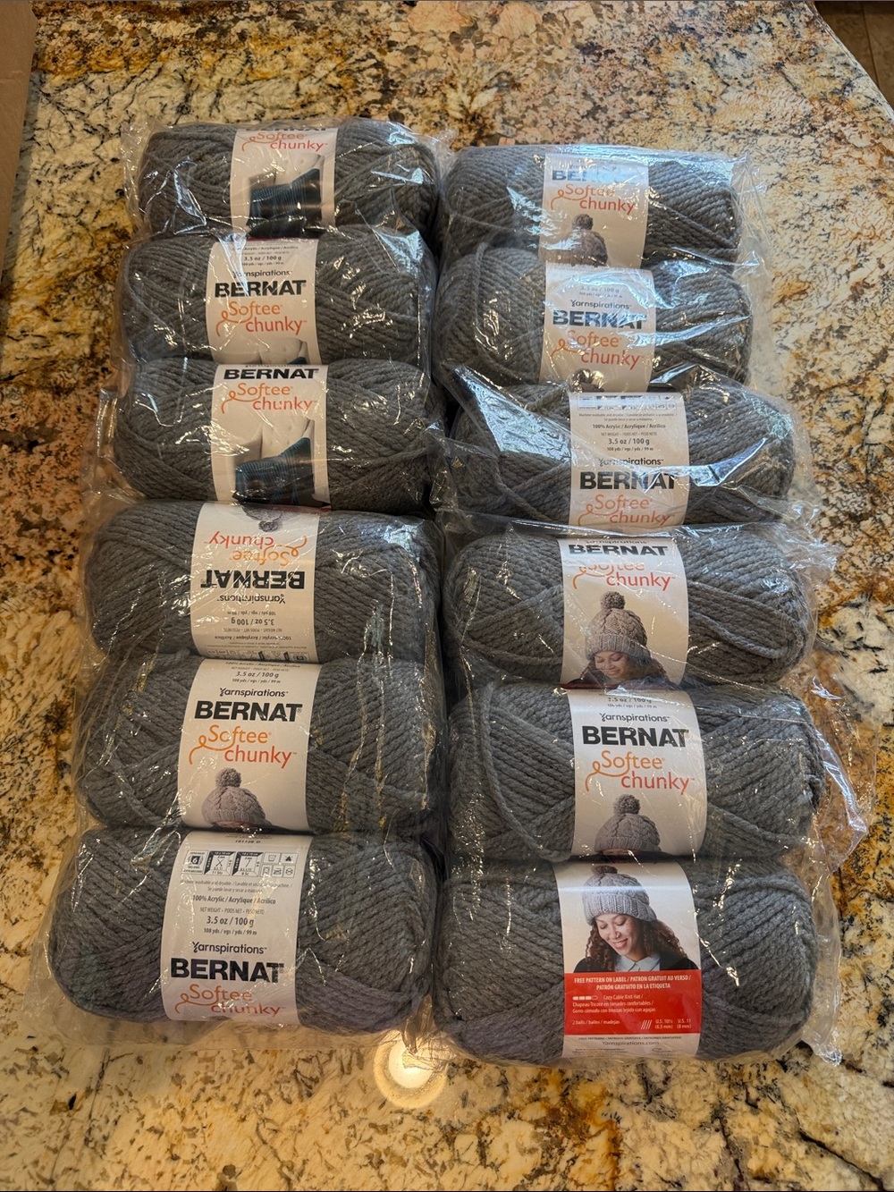BERNAT SOFTEE CHUNKY YARN LOT OF 12